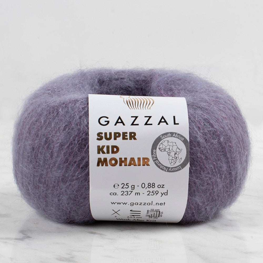 Gazzal Super Kid Mohair Antrasit 25 Gr El Örgü İpi - 64411